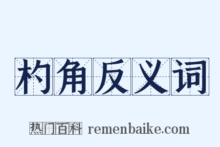 杓角反义词是什么意思的图片